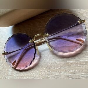 Chloe Round Gradient Sunglasses